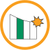 Reduction in the duration and intensity of attacks Icon of graph