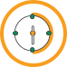 Fast relief from the first treated migraine Icon of 30-minute clock