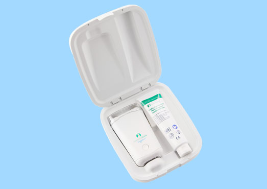 gammaCore device and gel in case.